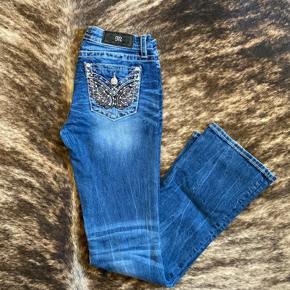 Womens Miss Me BootCut Jeans